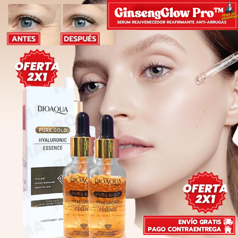 Oferta Especial 2x1: GinsengGlow Pro™ - Serum Rejuvenecedor Reafirmante Anti-Arrugas
