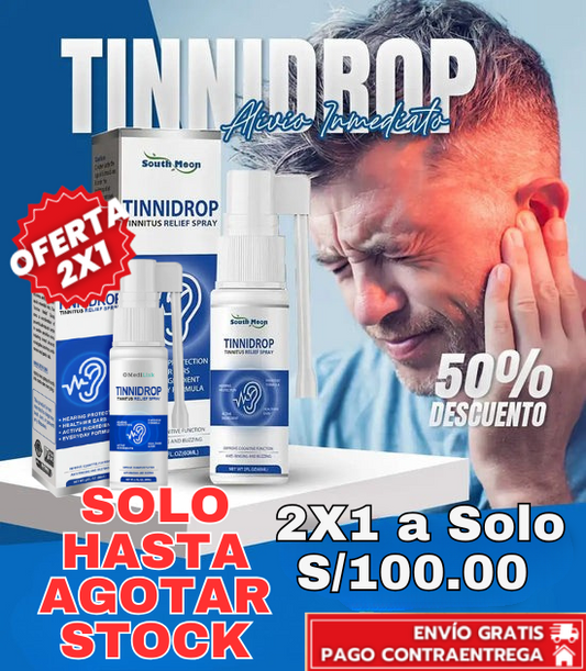 Oferta 2 x 1 TinniPure Spray Alivio del Tinnitus para el Zumbido en los Oídos
